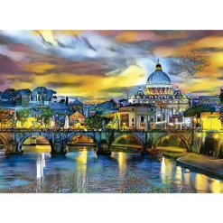 Educa Basilique Saint-Pierre et pont Saint-Ange - puzzle de 1500 pièces