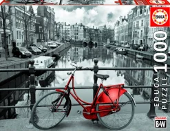 Educa bicyclette rouge à Amsterdam, 1000 pièces