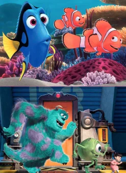 Educa BOIS: Pixar - Nemo et Dory - Monsters Inc. - 2 x 25 pièces