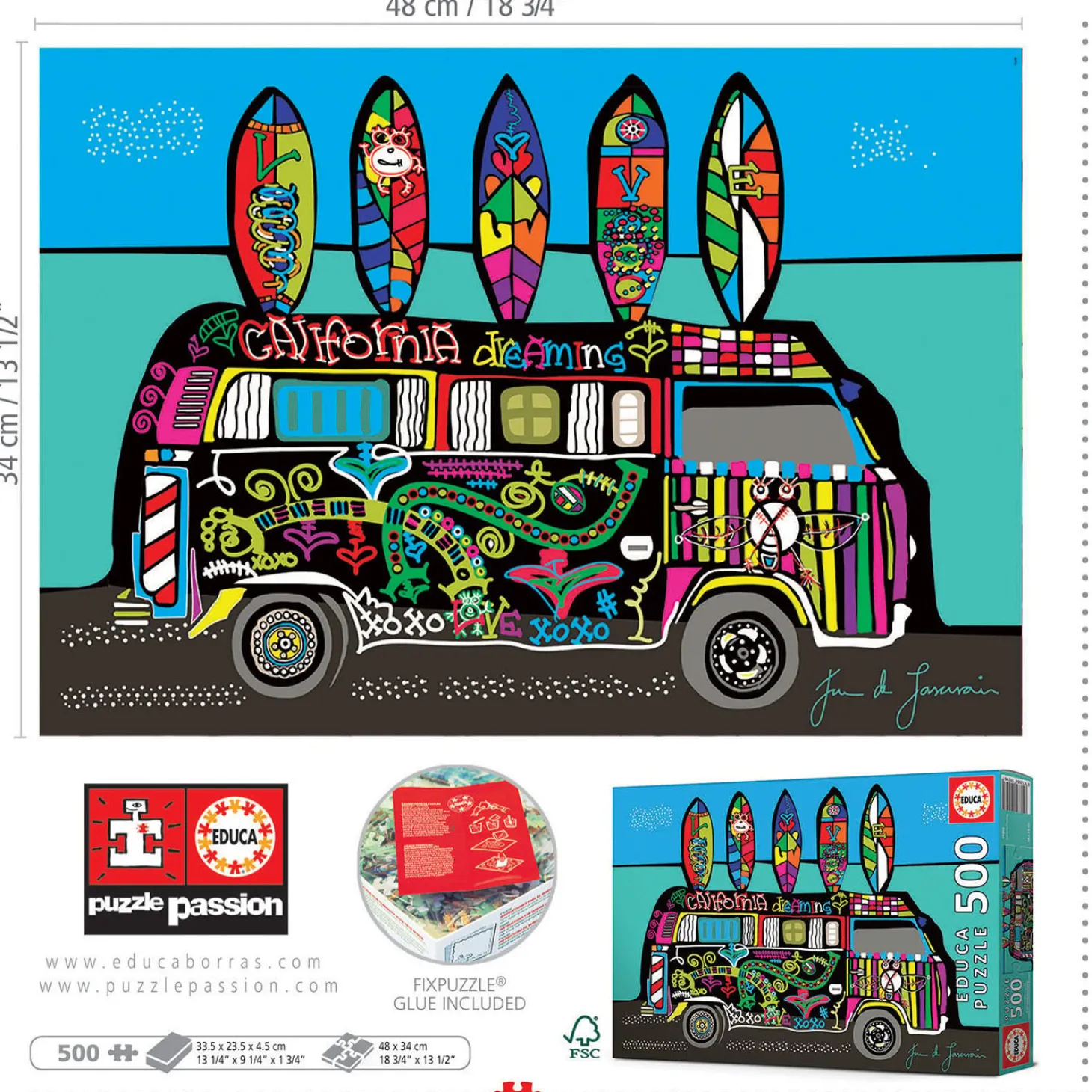 Educa California Dreaming - puzzle de 500 pièces