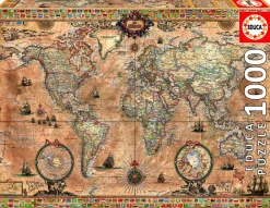 Educa Carte antique du monde - 1000 pièces