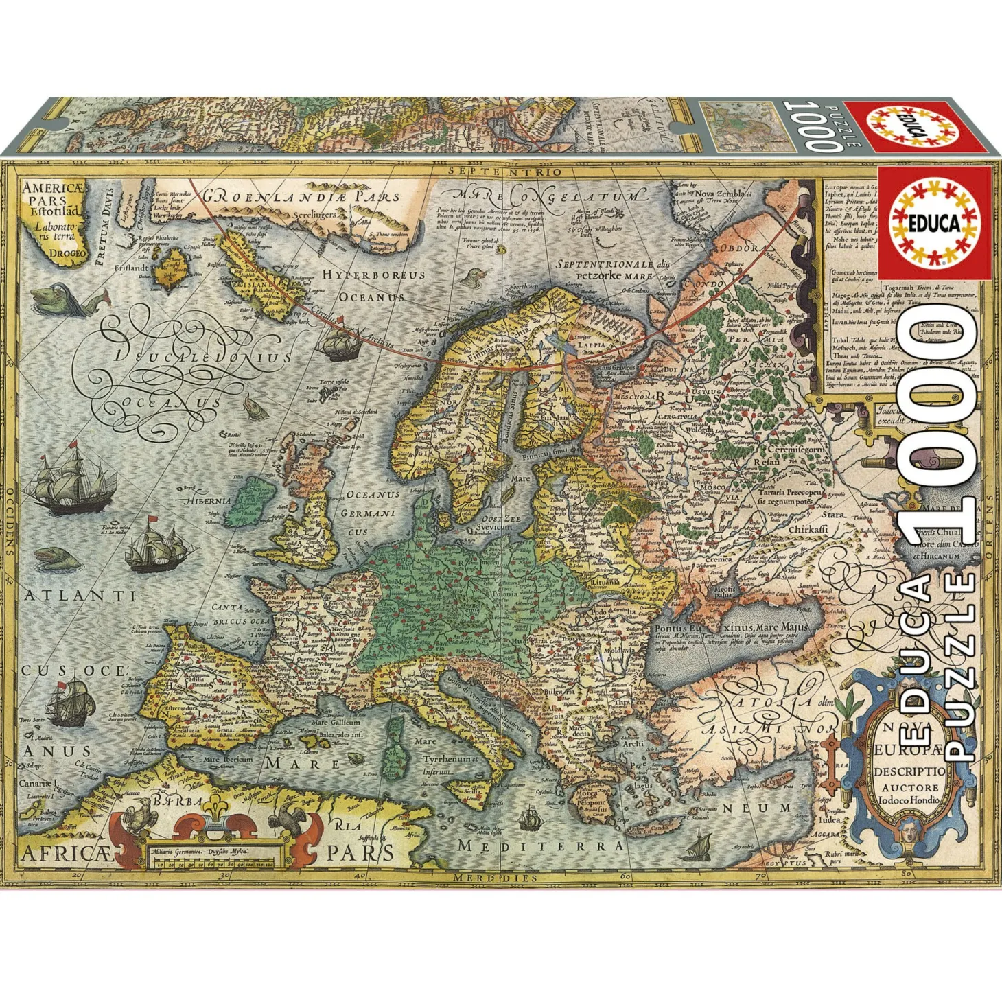 Educa Carte de l'Europe - puzzle de 1000 pièces