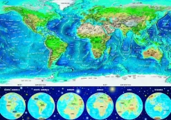 Educa Carte du monde - Glow in the Dark - puzzle 1000 pièces