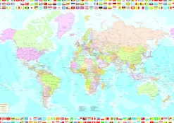 Educa Carte du monde politique - puzzle de 1500 pièces