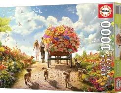 Educa Chariot de Fleurs - puzzle de 1000 pièces