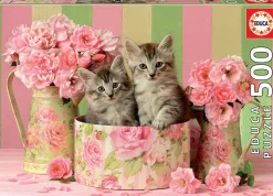 Educa Chatons avec des roses - puzzle de 500 pièces