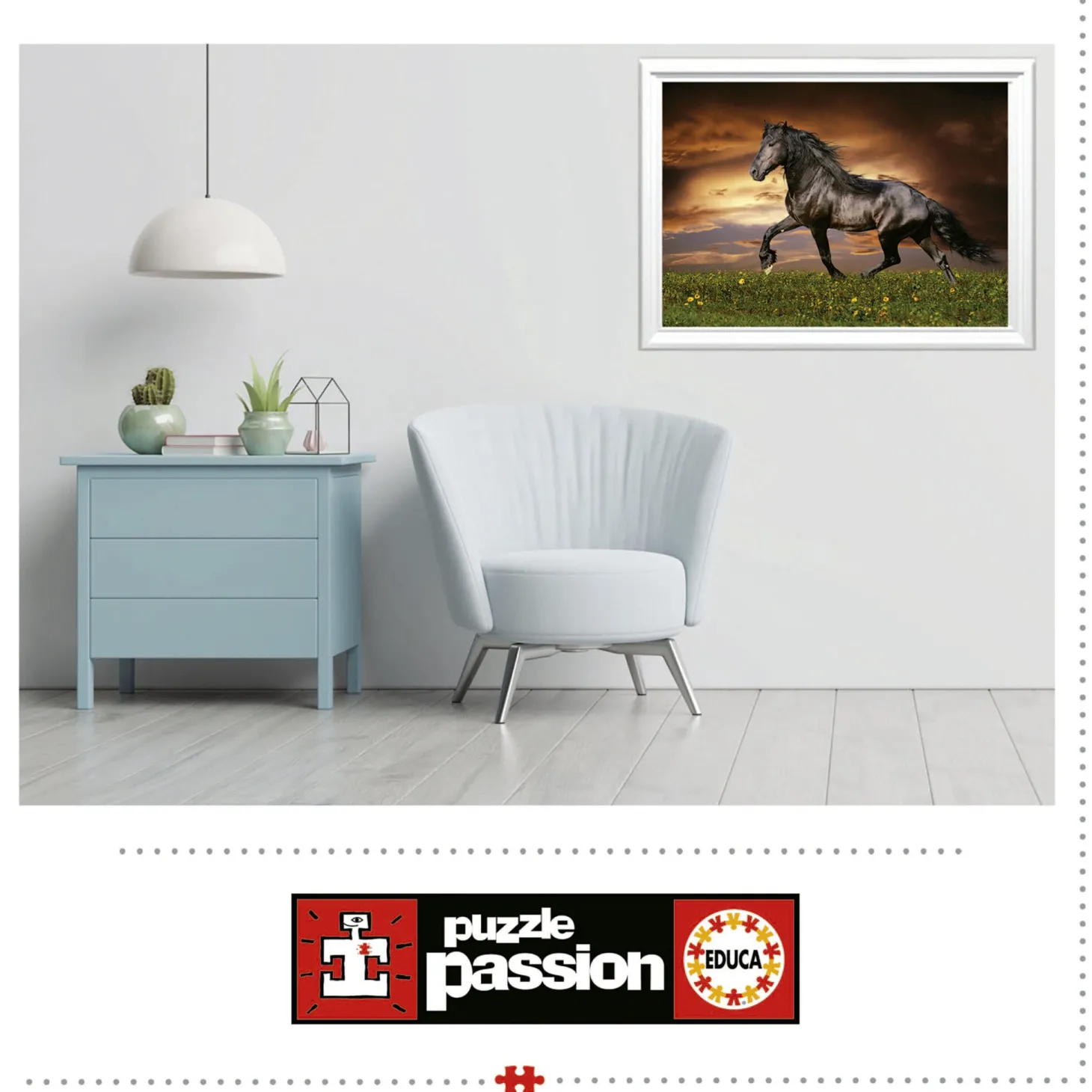 Educa Cheval au trot - puzzle de 1000 pièces