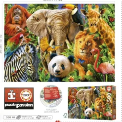 Educa Collage Animaux Sauvages - puzzle de 500 pièces