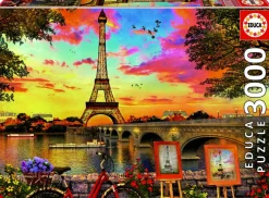 Educa Coucher de soleil à Paris - puzzle de 3000 pièces