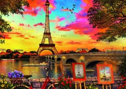 Educa Coucher de soleil à Paris - puzzle de 3000 pièces
