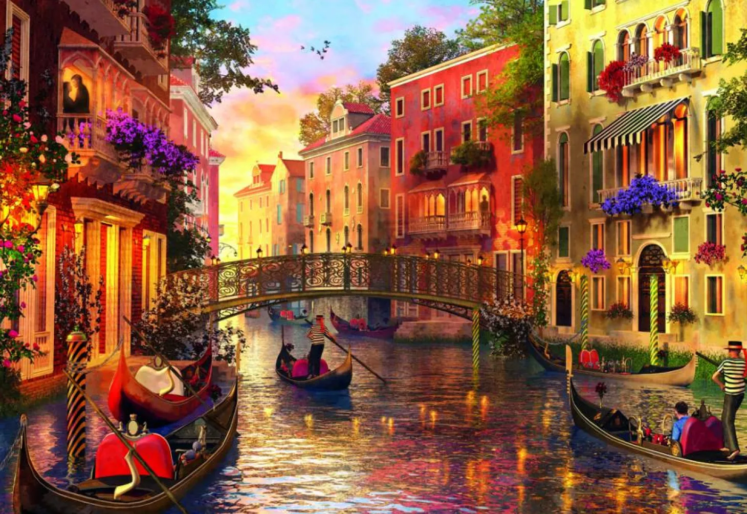 Educa Coucher de soleil à Venise - puzzle 1500 pièces