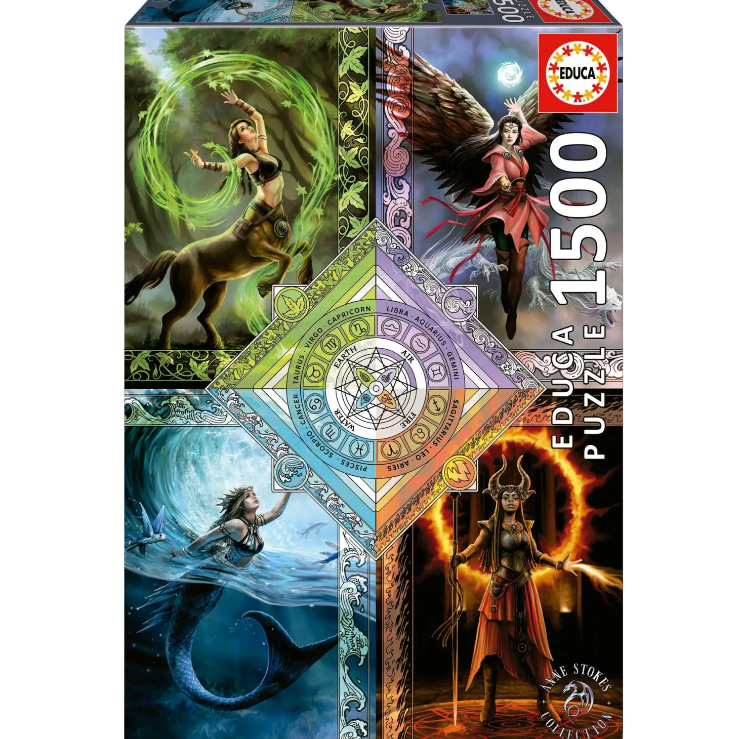 Educa Elemental Magic Star Chart - Anne Stokes - puzzle de 1500 pièces