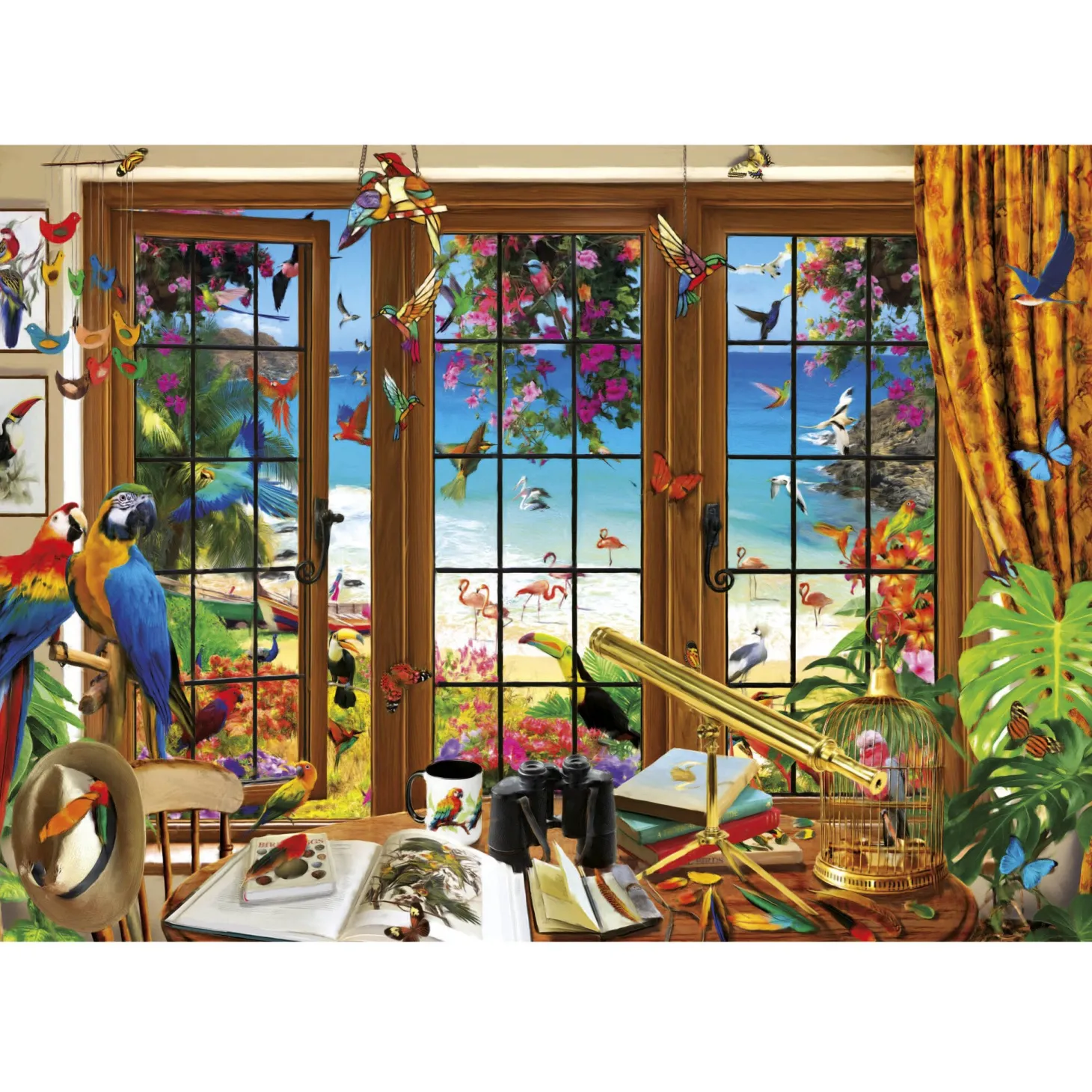 Educa Fenêtre de de l'observateur d'oiseaux - puzzle de 1500 pièces