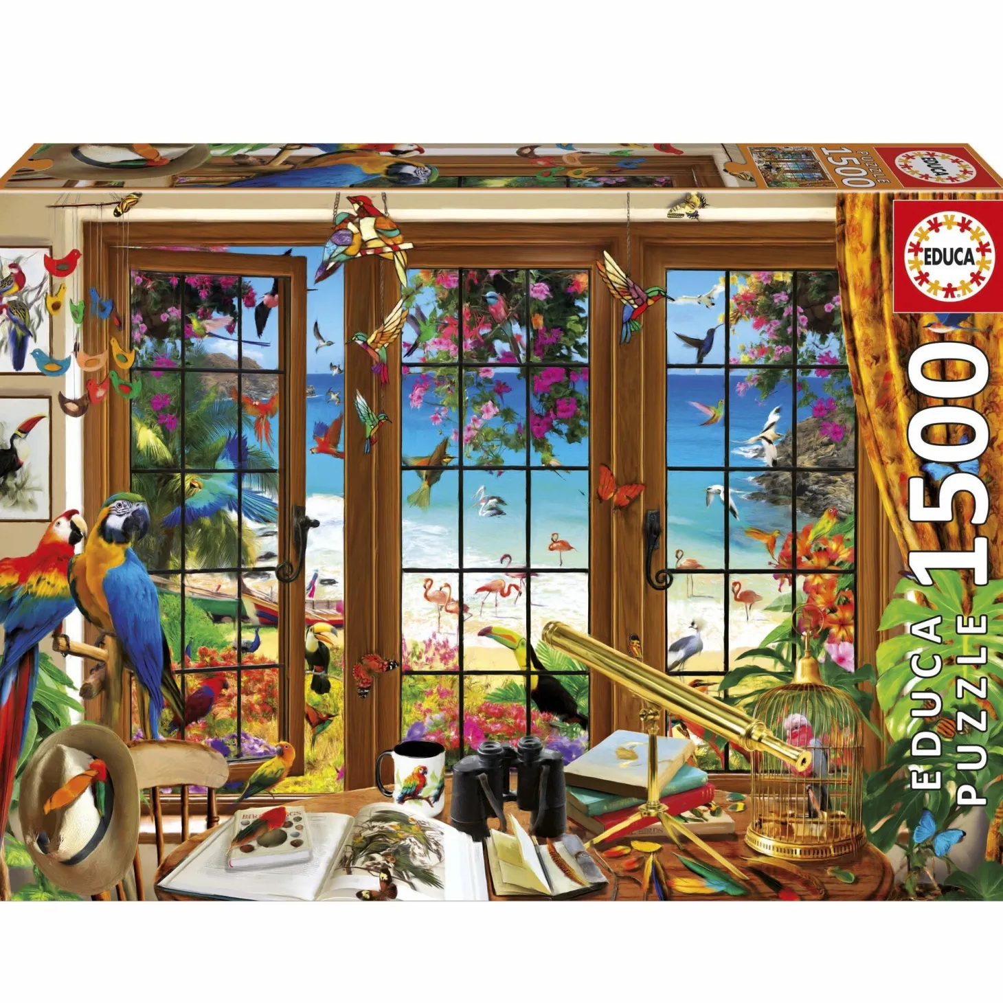 Educa Fenêtre de de l'observateur d'oiseaux - puzzle de 1500 pièces