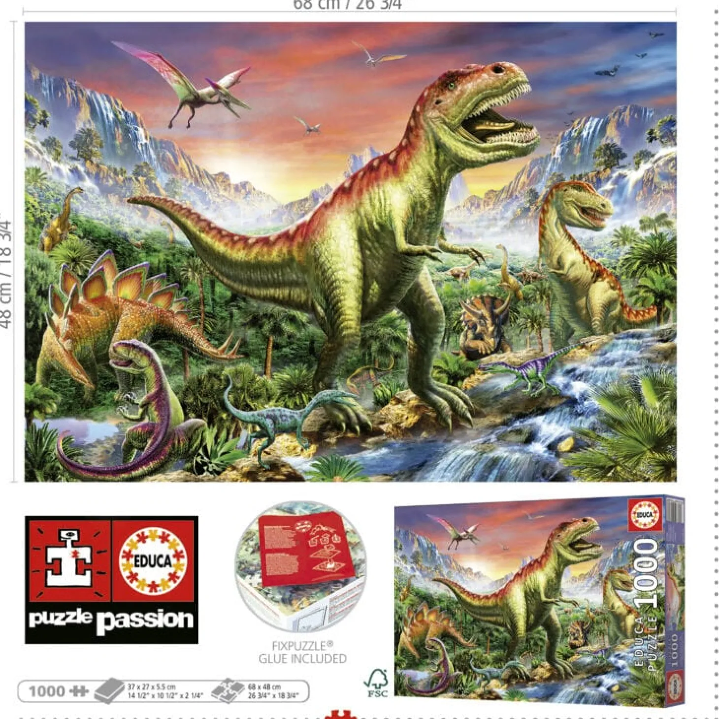 Educa Forêt Jurassique - puzzle de 1000 pièces