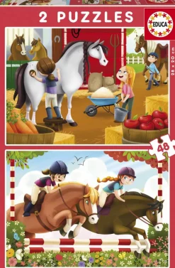 Educa Fou de Chevaux – 2 x 48 pièces