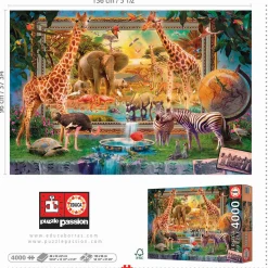 Educa La Savana prend vie - puzzle de 4000 pièces