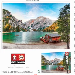 Educa Lago di Braies en automne - puzzle de 3000 pièces