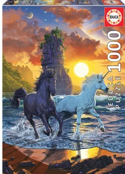 Educa Licornes sur la plage - puzzle de 1000 pièces