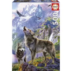 Educa Loups sur les rochers - puzzle de 500 pièces