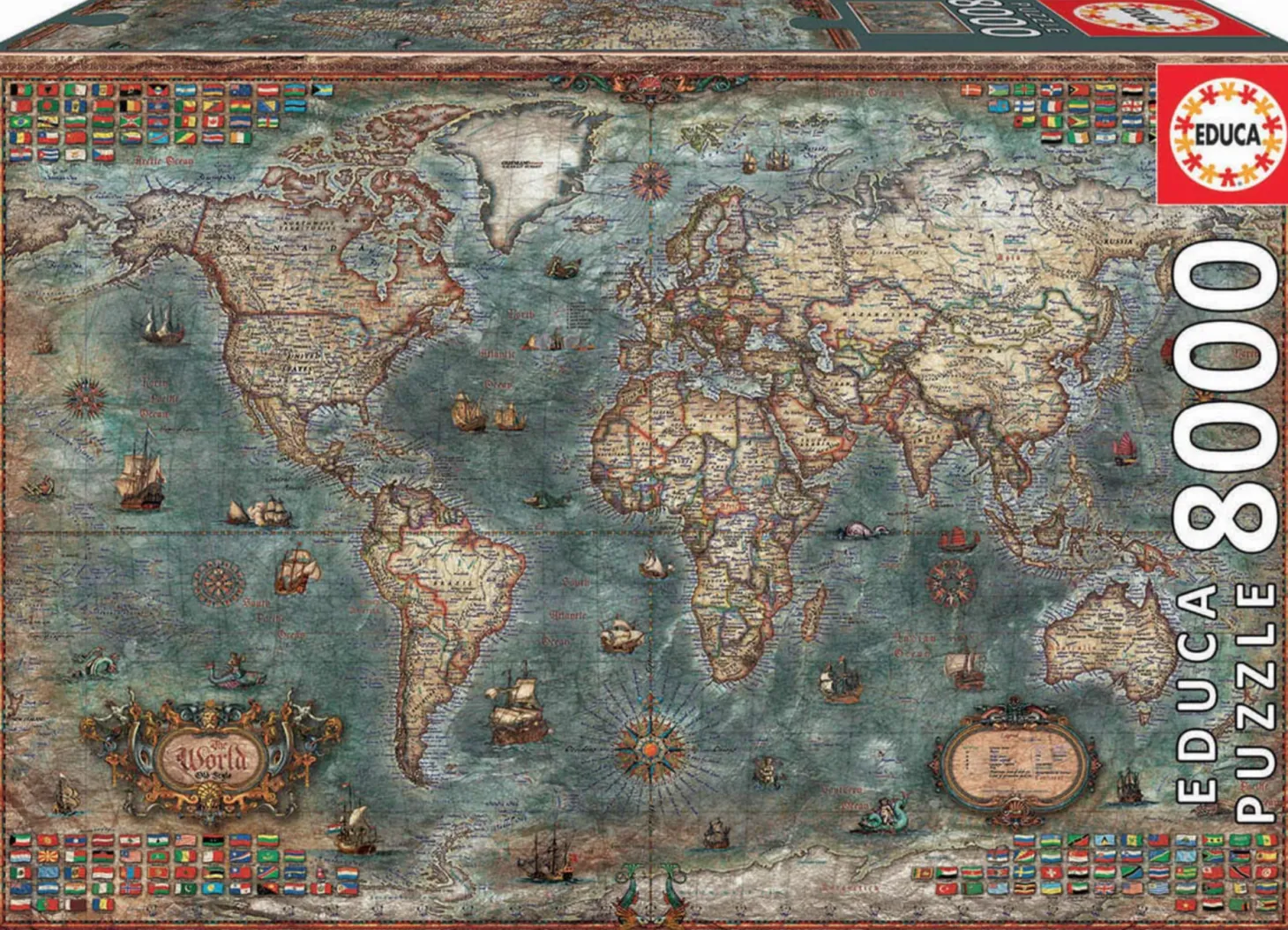 Educa Mappemonde Historique - 8000 pièces
