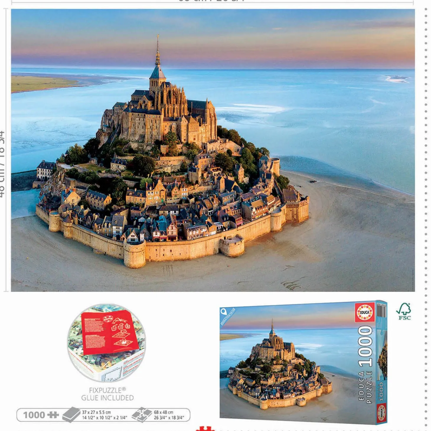 Educa Mont-Saint-Michel - puzzle de 1000 pièces