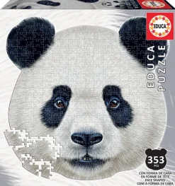 Educa Panda - puzzle en forme de tête d'animal - puzzle de 353 pieces