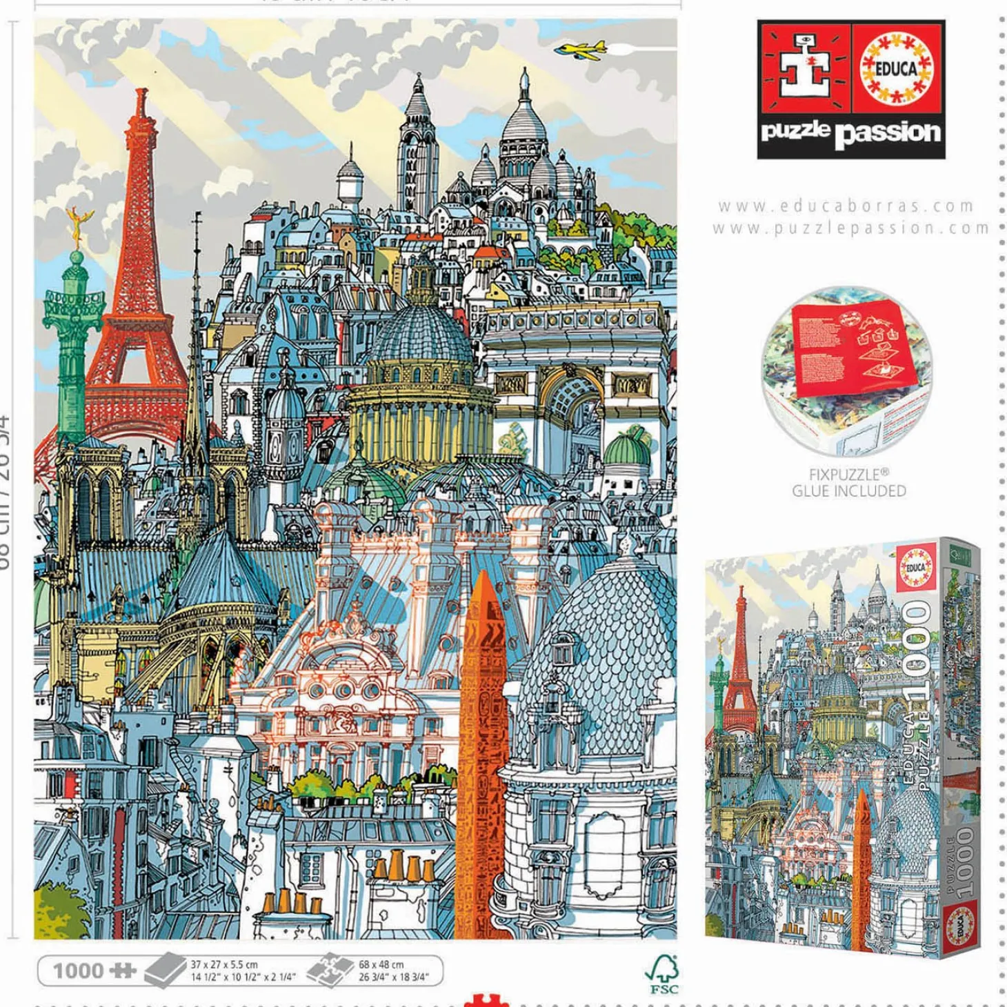 Educa Paris - Carlo Stanga - puzzle de 1000 pièces