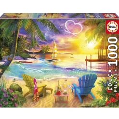 Educa Plage d'Amour - puzzle de 1000 pièces