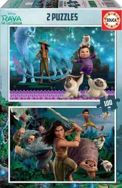 Educa Raya et le dernier dragon - 2 puzzles de 100 pièces