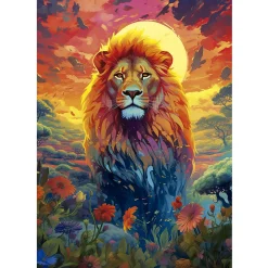 Educa Regard Majestueux du Lion - puzzle de 500 pièces