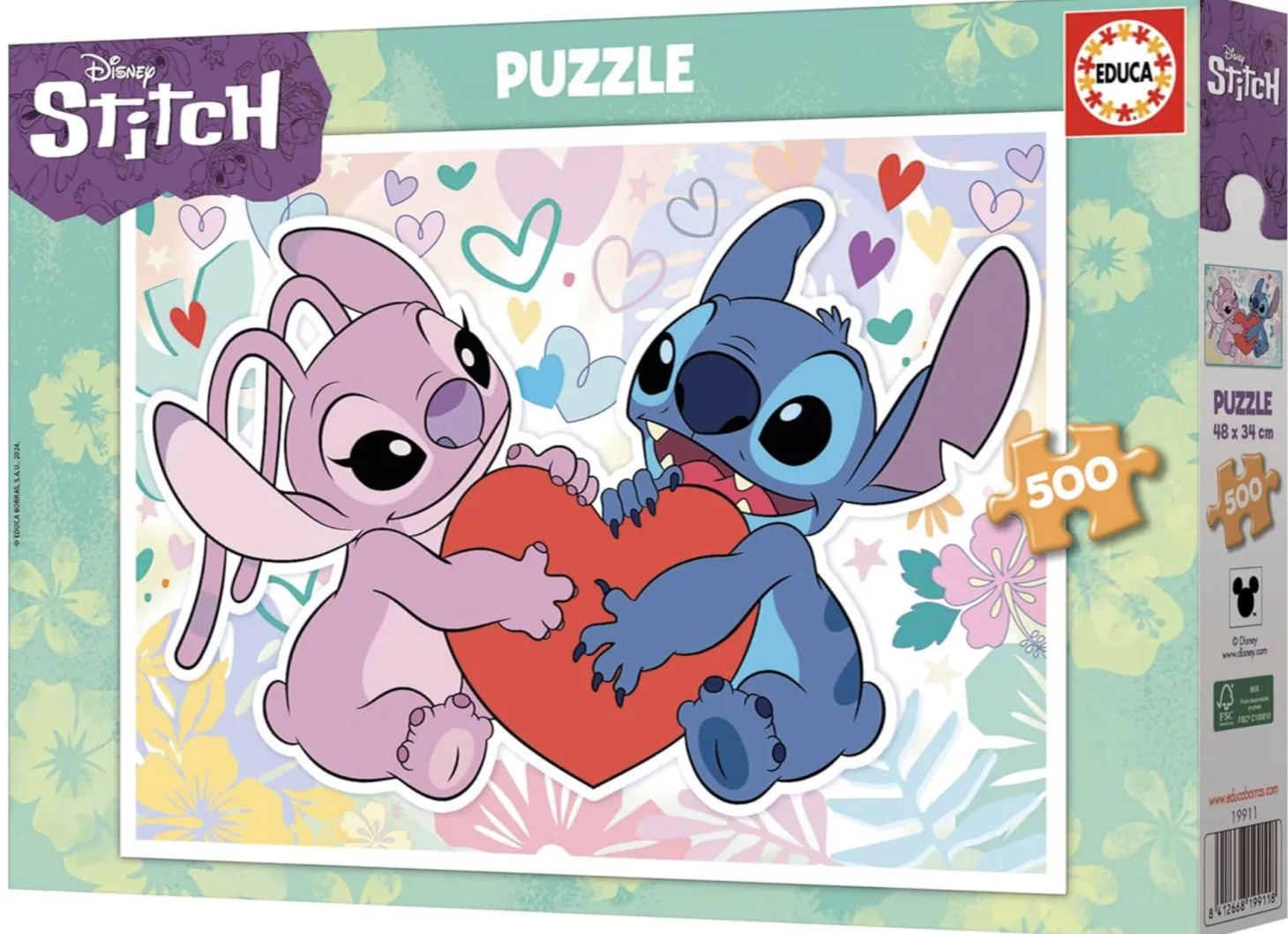 Educa Stitch et Angel - puzzle de 500 pièces