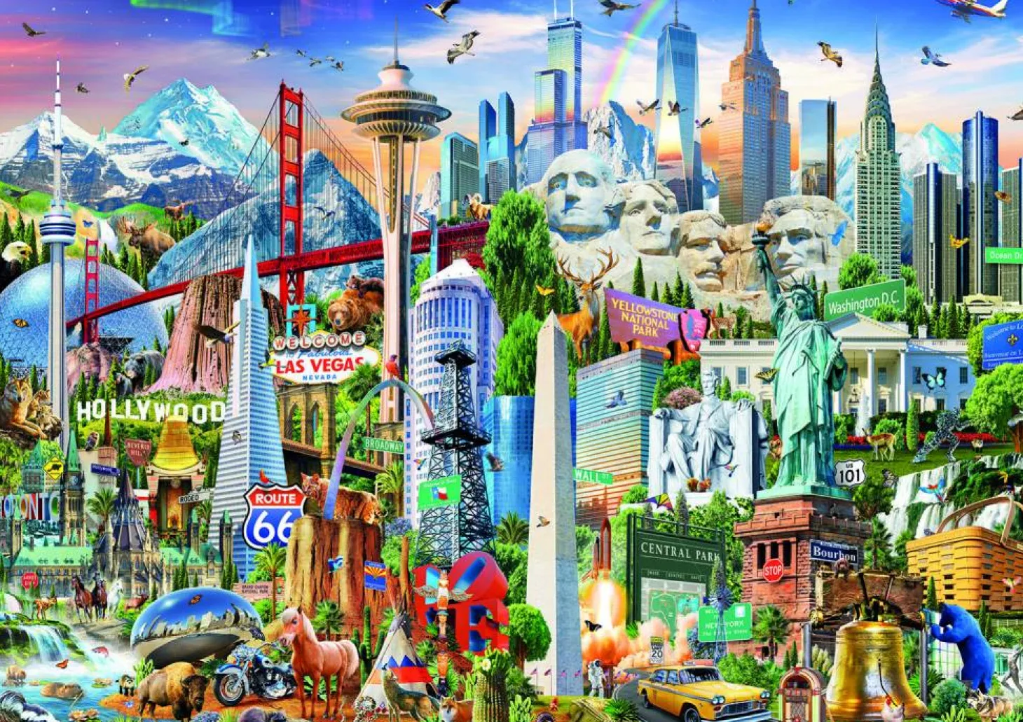 Educa Symboles d'Amérique du Nord - puzzle de 1500 pièces