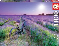 Educa Vélo dans un champ de lavande - puzzle de 1000 pièces