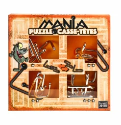 Eureka Mania Puzzles - Orange - 4 casse-têtes métalliques dans la boîte