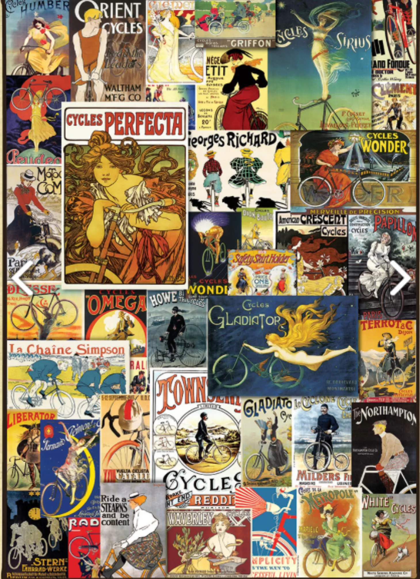 Eurographics Puzzles Anciennes Affiches de Vélo - puzzlue de 1000 pièces