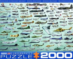 Eurographics Puzzles Avions Militaires - Collage - puzzle de 2000 pièces