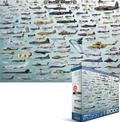 Eurographics Puzzles Avions Militaires - Collage - puzzle de 2000 pièces