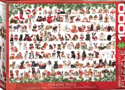 Eurographics Puzzles Chiens de Noël - puzzle de 1000 pièces