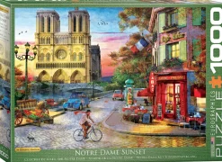Eurographics Puzzles Coucher de soleil sur Notre Dame de Paris - puzzle de 1000 pièces