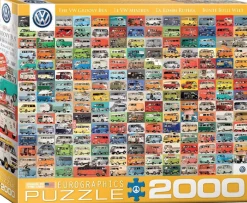Eurographics Puzzles Volkswagen Groovy Bus - Collage - puzzle de 2000 pièces