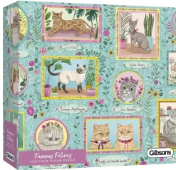 Gibsons Félins célèbres - puzzle de 1000 pièces