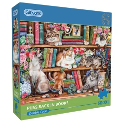 Gibsons Puss Back in Books - puzzle de pièces 500 XL