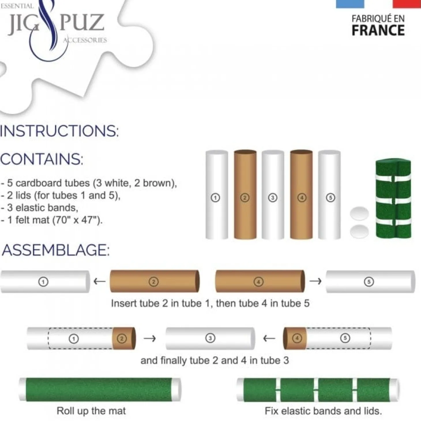 Jig and Puz Tapis de puzzle (jusqu'à 6000 pièces)