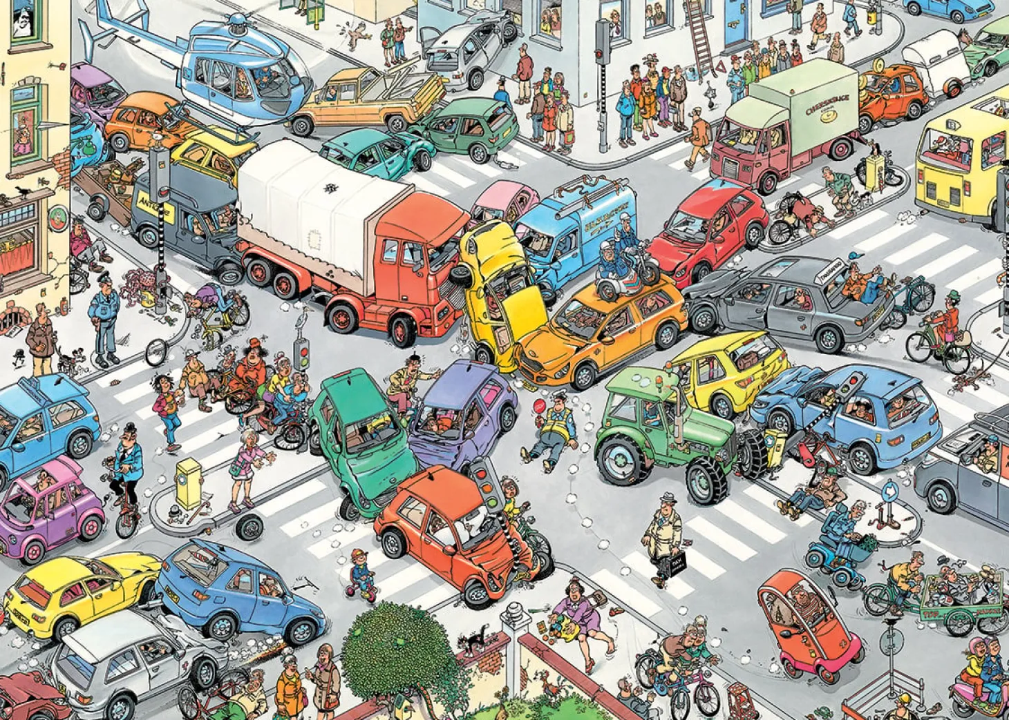 Jumbo Air, Terre et Mer / Chaussée désordonnée - JVH - 2 x 1000 pièces - puzzles