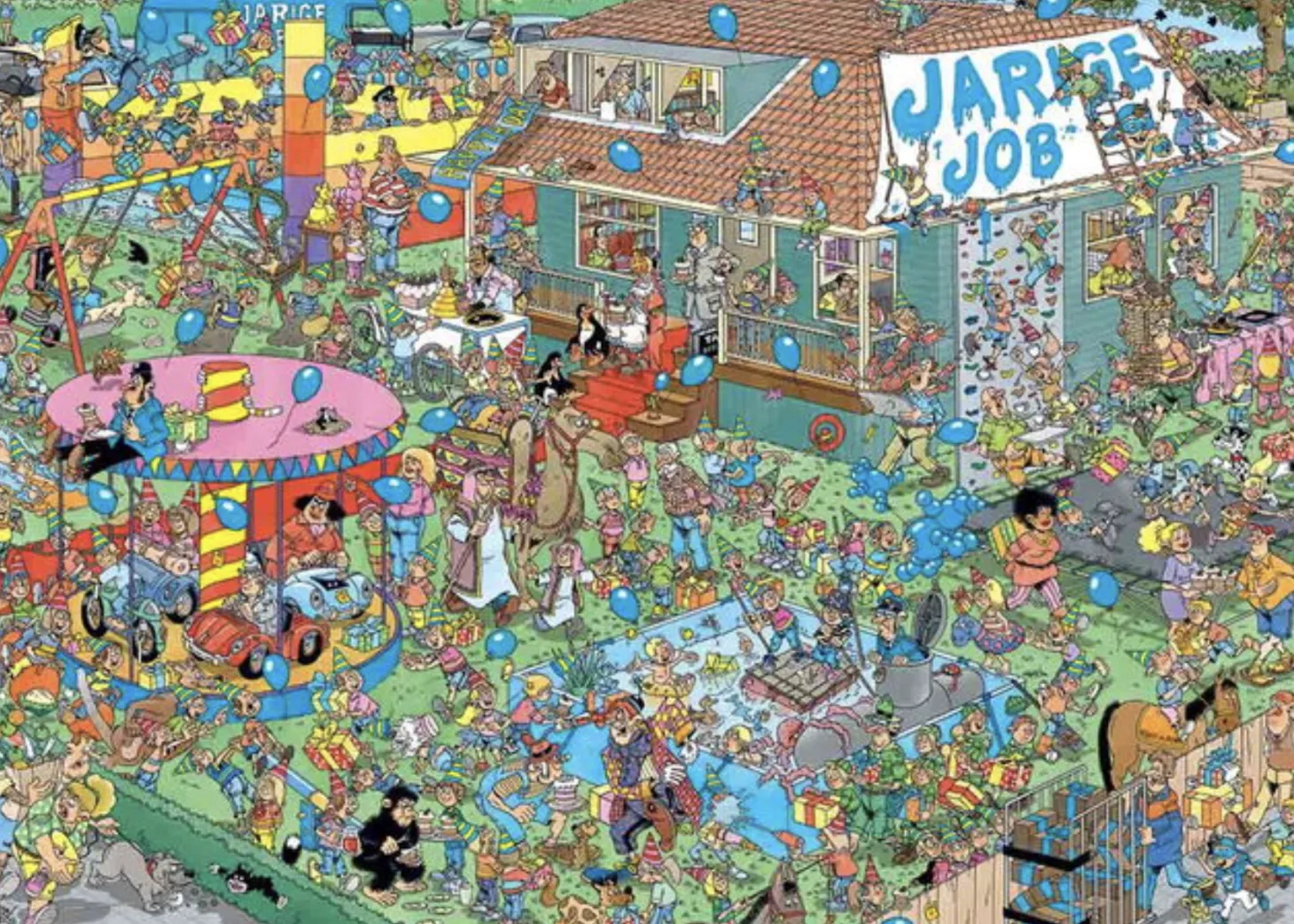Jumbo Anniversaire - Jarige Job - Jan van Haasteren - puzzle de 1000 pièces
