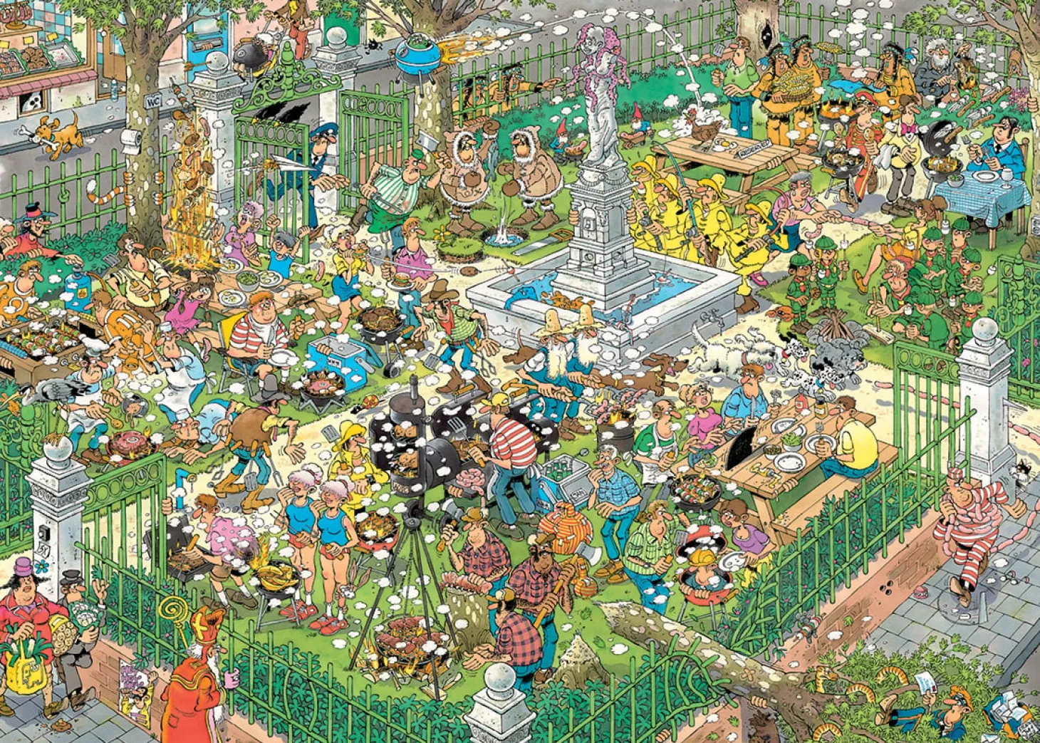 Jumbo Barbecue Party! - Jan van Haasteren - puzzle de 1000 pièces