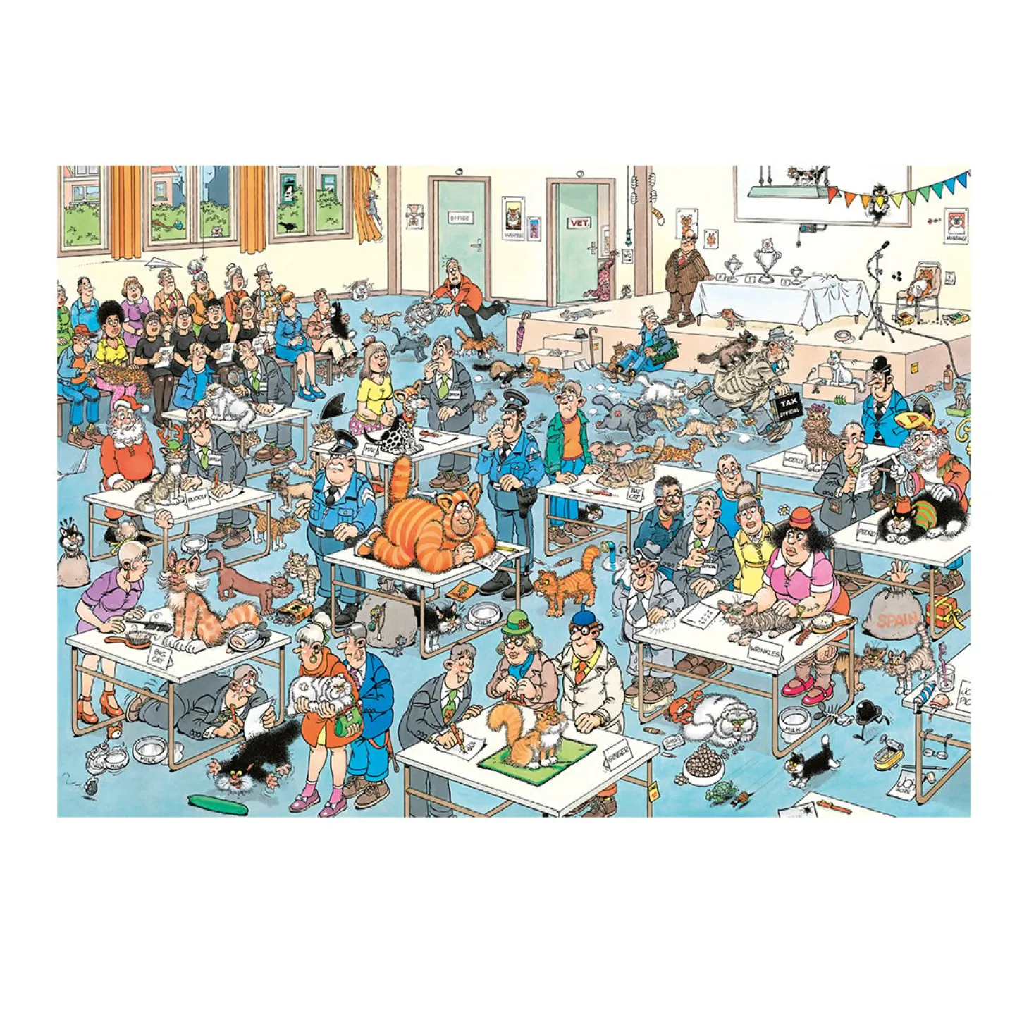 Jumbo Concours de Beauté Félin - Jan van Haasteren - puzzle de 1000 pièces