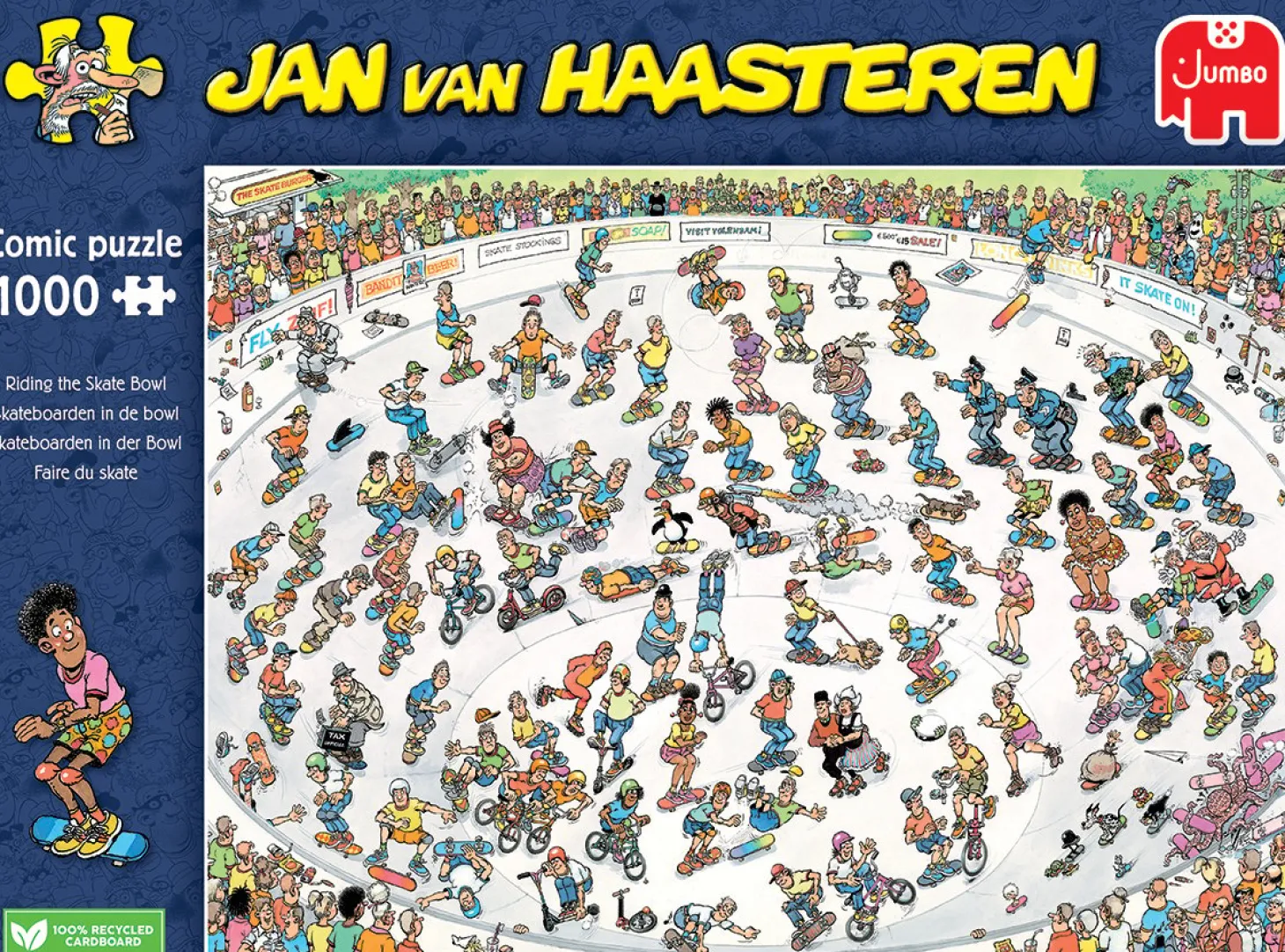 Jumbo Faire du skate - Jan van Haasteren - puzzle de 1000 pièces