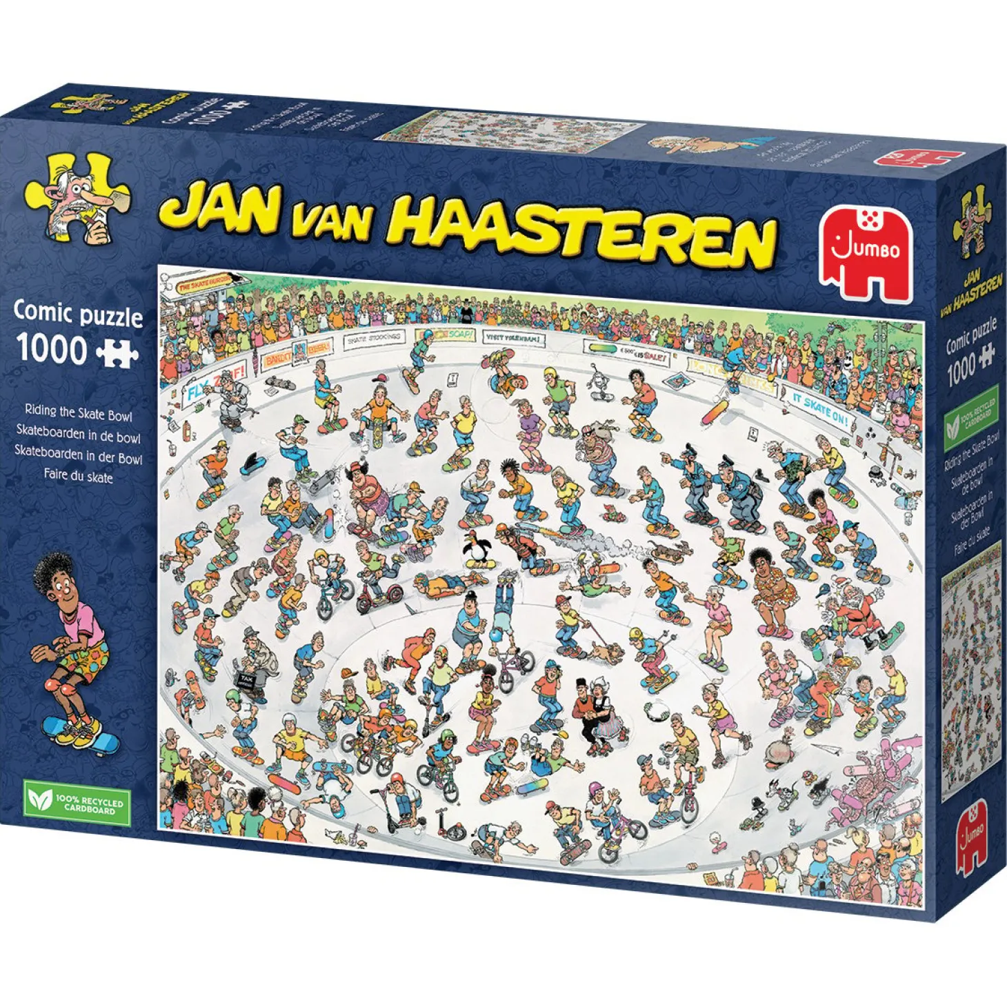 Jumbo Faire du skate - Jan van Haasteren - puzzle de 1000 pièces